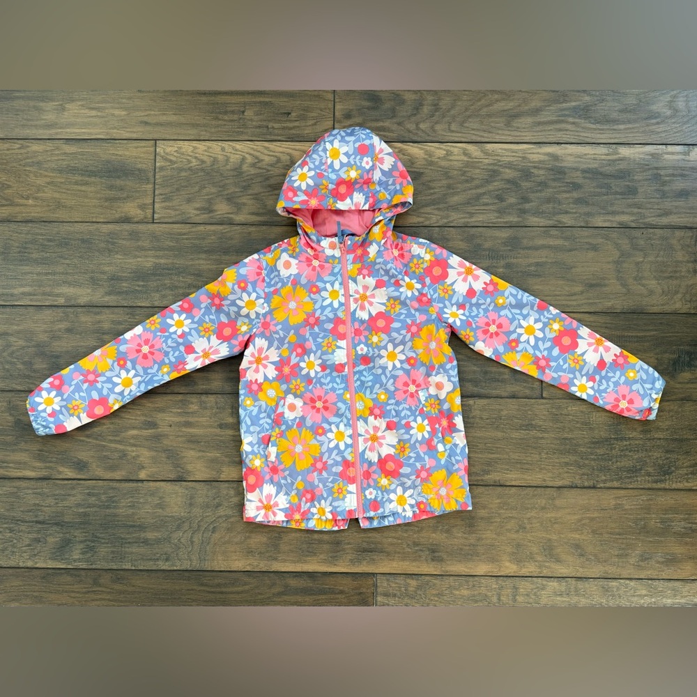 Cat & Jack Girls Floral Hooded Jacket - Pink, Yellow, Blue